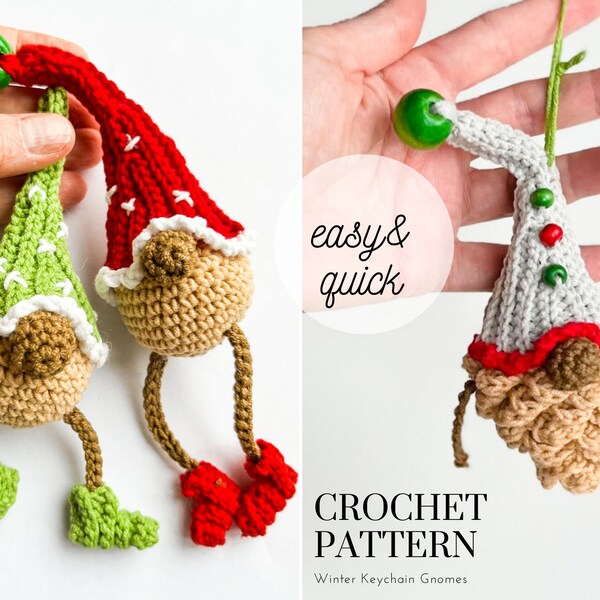 Gnome Keychain Crochet Pattern Etsy
