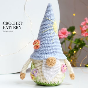 Crochet patterns Easter Gnome, Crochet sun gnome, gnome amigurumi pattern