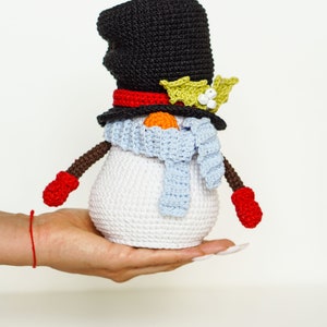 Crochet patterns Snowman gnome, Christmas Gnone, gnome amigurumi pattern, crochet holiday gnome image 2