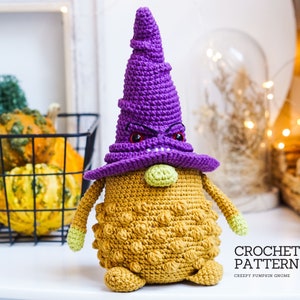Halloween Pumpkin Gnome Crochet patterns Halloween Gnomes, Witch, gnome amigurumi pattern
