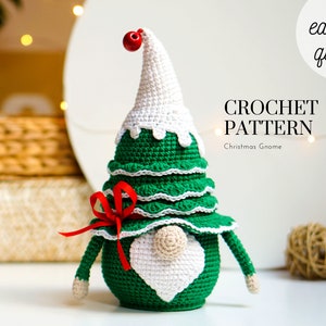 Crochet patterns Christmas tree gnome