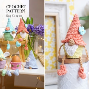 Crochet patterns Easter Gnomes - Egg Keepers, amigurumi pattern, crochet gnomes