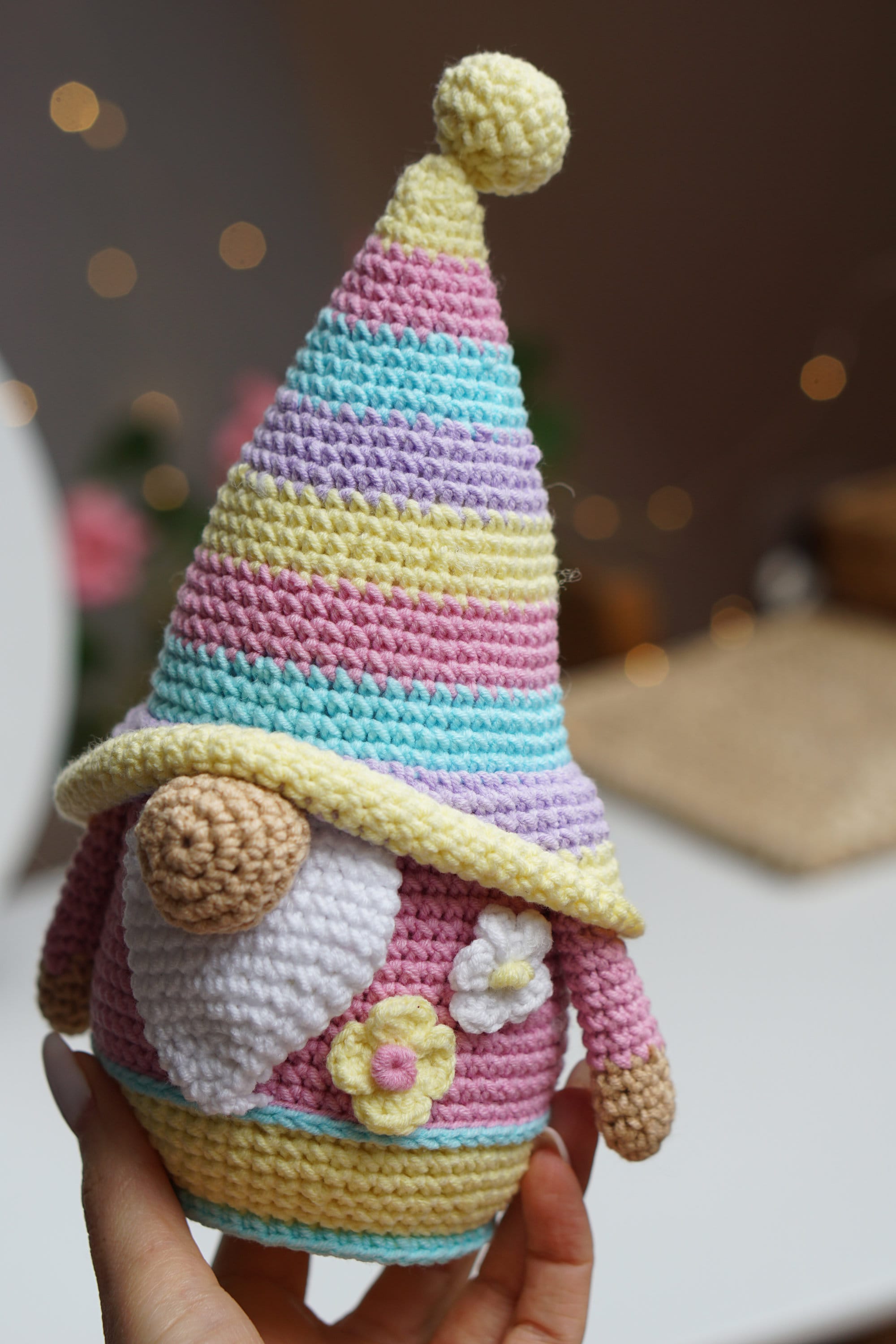 Crochet Patterns Easter Gnome Crochet Flower Gnome Gnome Etsy