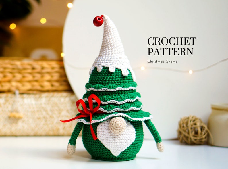 Crochet Patterns Christmas Tree Gnome Etsy Canada