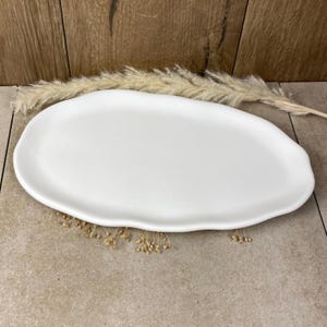 Organisch gevormd dienblad | Handgemaakt van Raysin | Wit