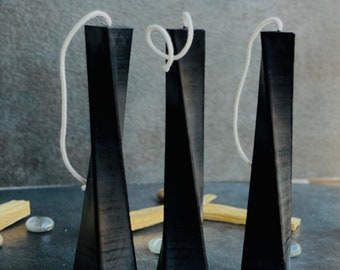 Gothic Home Decor - Black Candle - Beeswax Candle | Prayer Candle | Spell Candles | Unique Decor | Wicca Candles | Homemade Candles | Bees