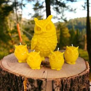 Beeswax Candles | Owl Nursery Decor | Homemade Candle | Owl Candle | Decorative Candles | Natural Candles | Unique Candle Handmade Candles