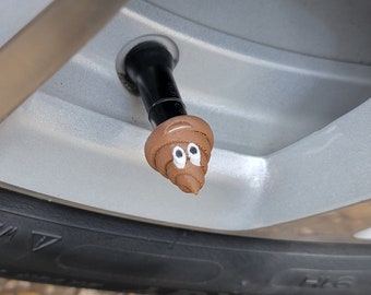 Poop Emoji Tire Valve Stem Caps