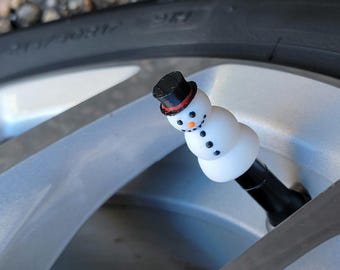 Snowman Tire Valve Stem Caps