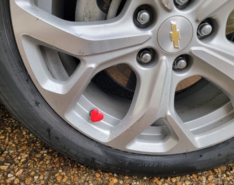 3D Heart Tire Valve Stem Caps