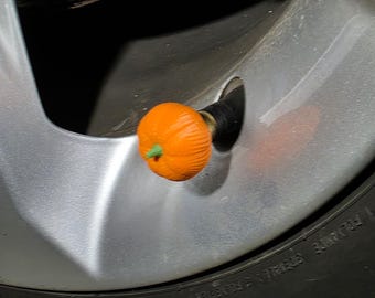 Pumpkin Tire Valve Stem Caps