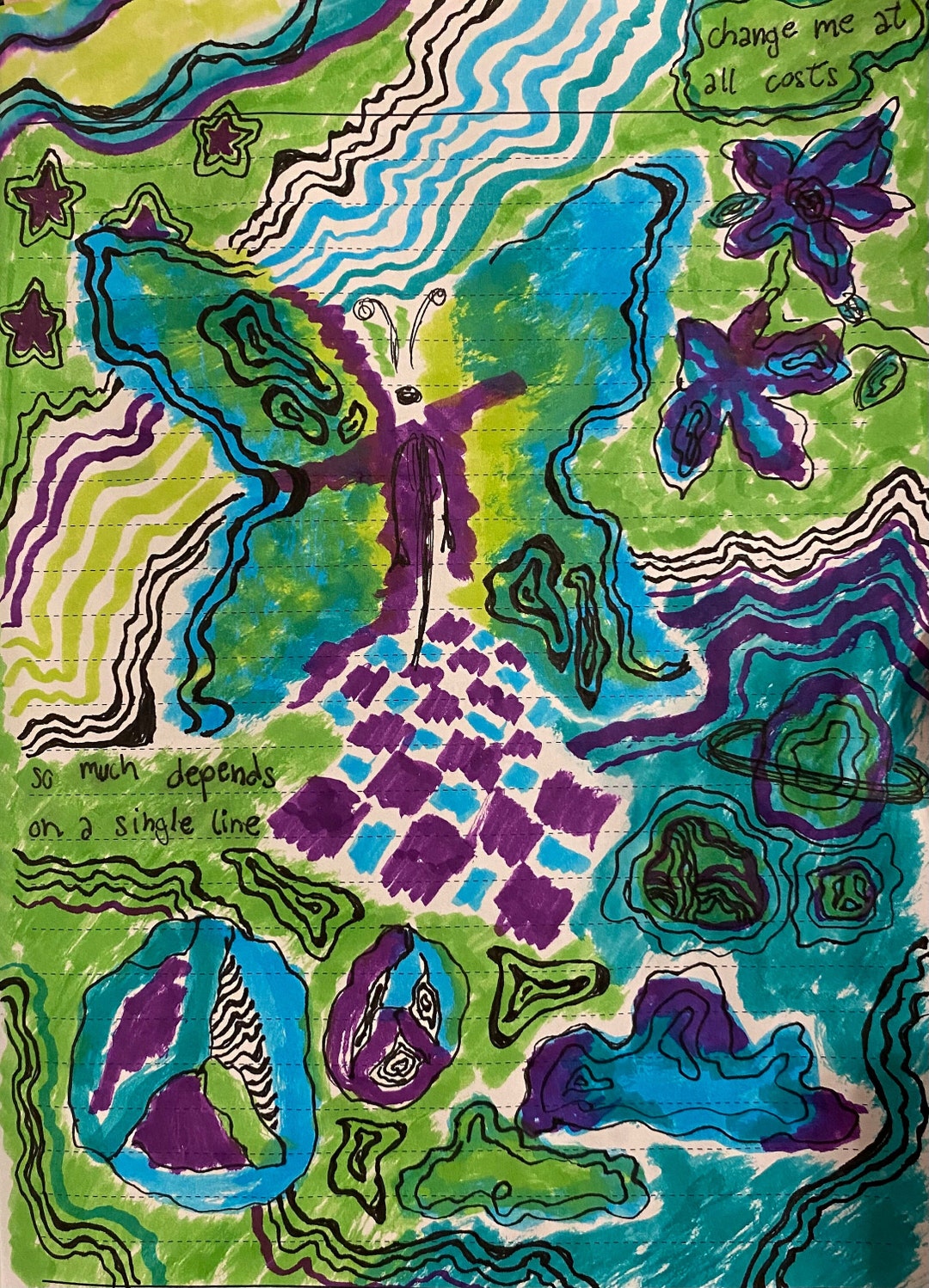 Bleachers Marker Drawing Print Etsy