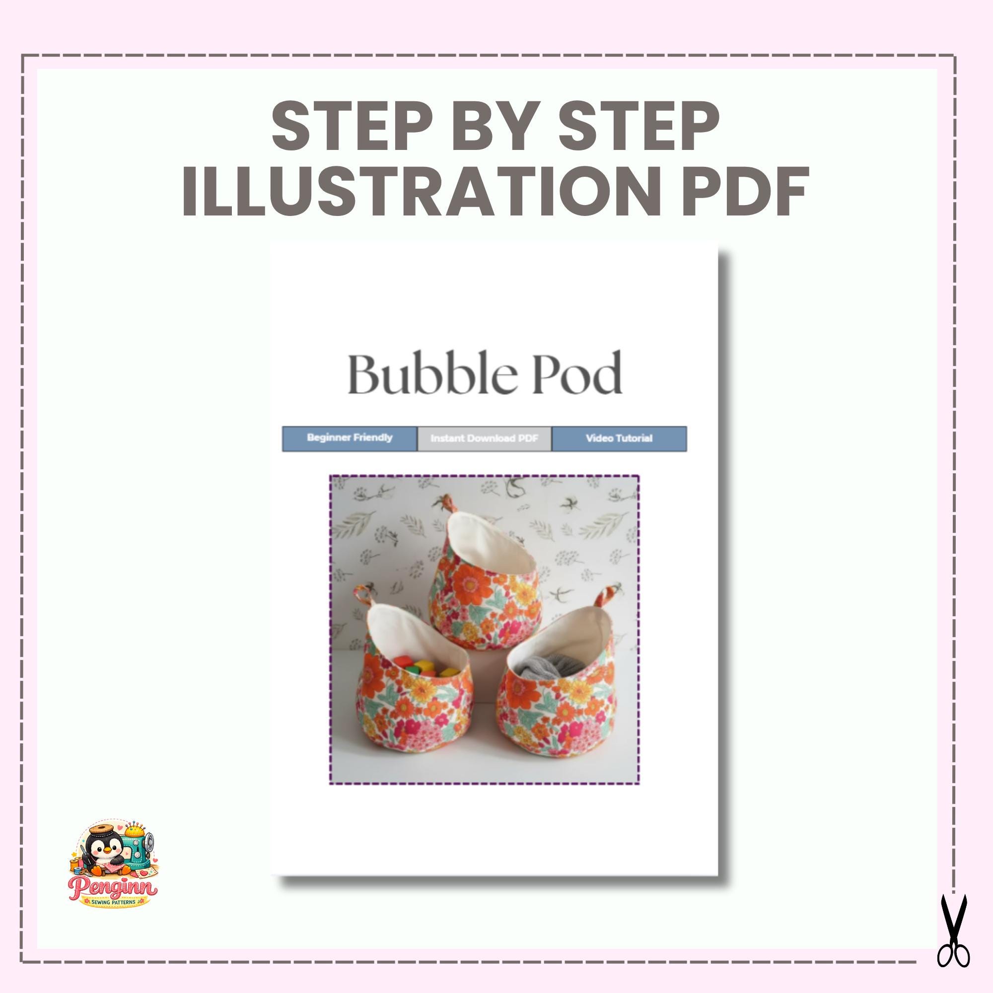 Bubble Pods Sewing Pattern PDF | Hanging Storage Pod | Fabric Wall ...