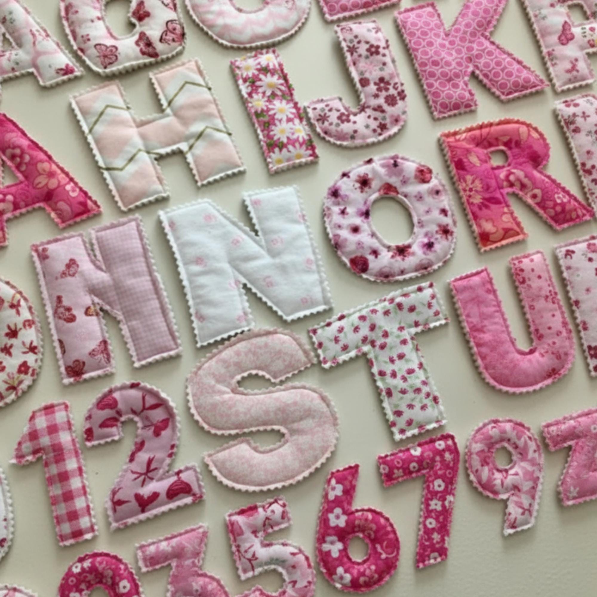 Fabric Alphabet Letters and Numbers All Sizes Pattern Bundle | 3 to 8