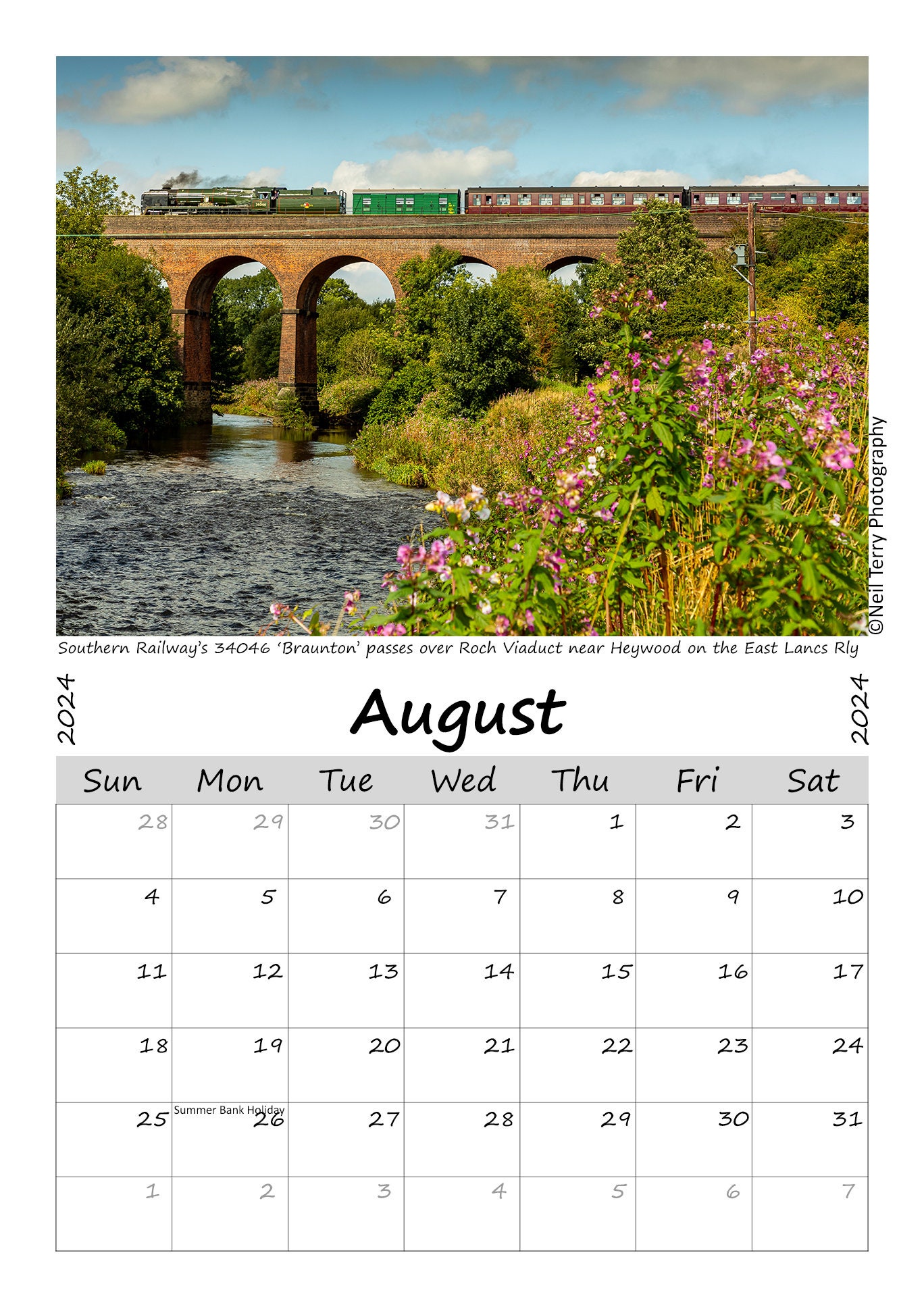 Steam Train Calendar 2024 Etsy UK