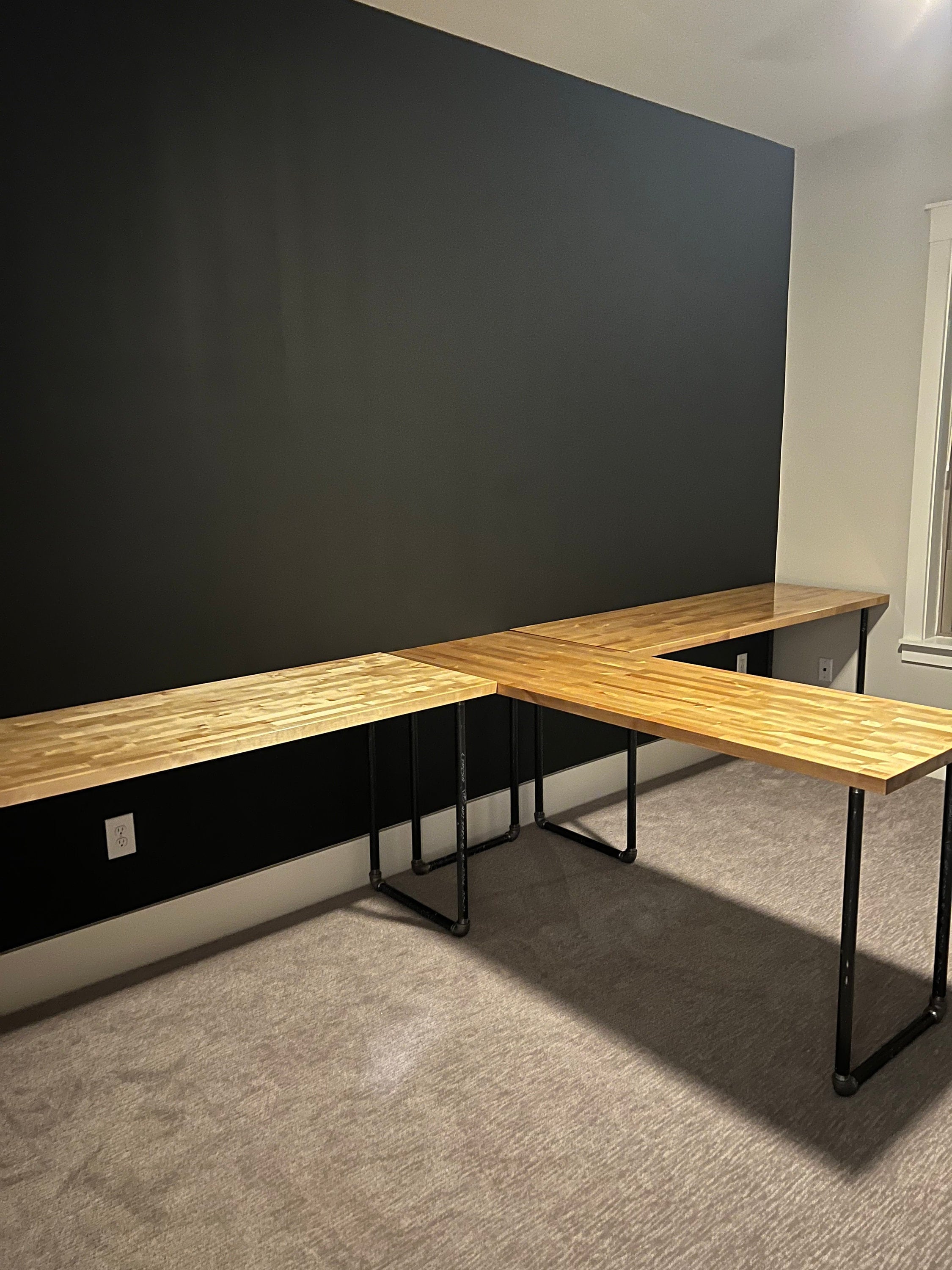 Custom Butcher Block Desk Etsy