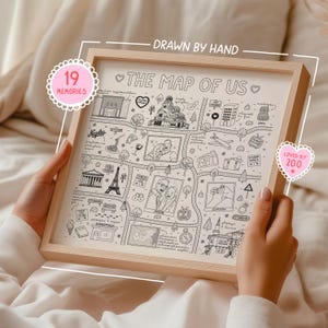 Benutzerdefinierte Beziehungskarte für Paare | Unsere Liebesgeschichte Karte Druck, die Geschichte von uns, Ferngeschenk, Hochzeits- & Jubiläumsgeschenk, Karte von uns