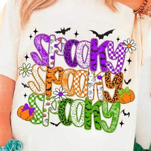 Halloween Spooky Preppy png, Retro Halloween png, Spooky png, Halloween Spooky Sublimation, Pumpkin Png, Halloween Fall Shirt png,Spooky png