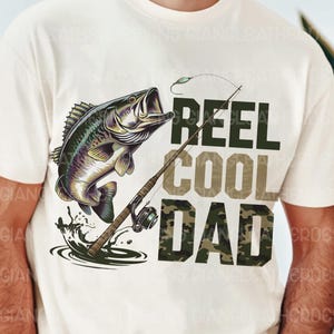 Retro Reel Cool Dad Png, Wishin&#39; I Was Fishin&#39; Png, Fishing Dad Shirt Design Png, Bass Fishing Png, Fathers Day Gift, Dad Birthday Gift Png