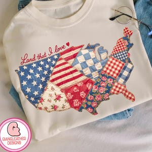 Patchwork America Map Png, Coquette America Png, Bible Verse Design, 4th Of July Png, USA Flag, American 1776, Vintage Patchwork Patriotic