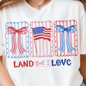 Land, das ich liebe Png, Amerika Kokette Png, 4. Juli Png, Gedenktag PNG, Kokett Bogen PNG, Unabhängigkeitstag, Girly Vaterländischen Hemd Png