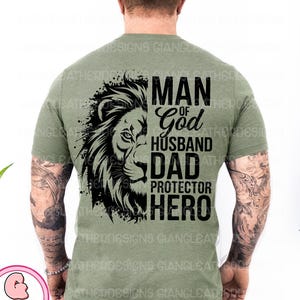 Dad png, Christian png, Christian dad png, Man of God png,bible verse png,Jesus png, dad lion png,father png, christian cross png, dad shirt