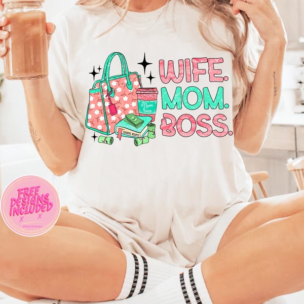 Wife mom boss png,glitter mom boss png,mom coffee png,glitter coffee png,Mom Vibes png,Mom life png,Blessed Mama png,Mom Mode png,mom png