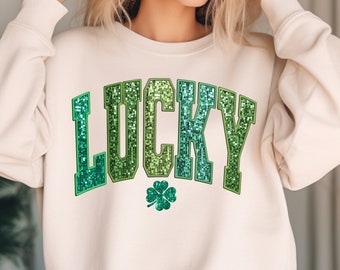 Lucky png,lucky varsity png,lucky faux sequin png,patrick&#39;s day faux sequin png,Varsity St Patrick&#39;s Png,retro patrick&#39;s  Png,Irish Day Png