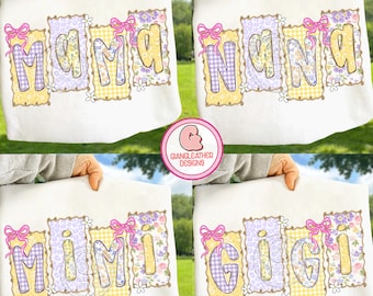 Floral Mama png bundle, Quilt Patchwork Mama Png, Retro Mama png, Mama png, Mini png, Wife Floral png, Mother's Day, Easter Png, Mama Gigi