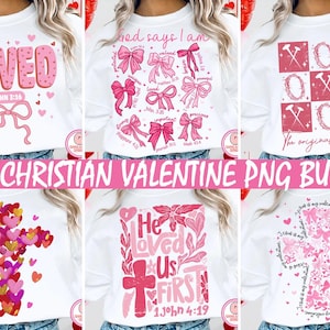 Pink Christian Valentine png bundle, God says I am coquette png, coquette valentine png, Jesus valentine png, valentine png, retro valentine
