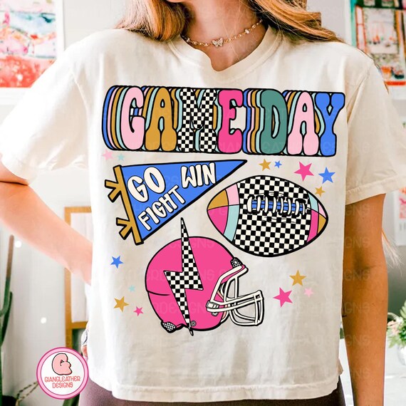 preppy Game Day Png, Football Season Png, Retro Football Png,Funny Football Png,Football Png, Game Day, Cheerleader Png,Touchdown Season Png