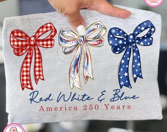 Red White & Blue 250 Anniversary Png, America 1776-2026 Freedom Png, Independence Day Retro USA Png, America Flag Png, Patriotic Coquette