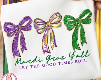Preppy Mardi Gras Y'all Png, Mardi Gras PNG, Fleur De Lis coquette Png, Brushstroke Mardi Gras Png, Mardi Gras Coquette Png, Louisiana png