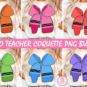 Crayon coquette bows png bundle,pencil bows png,custom kids bows png,school coquette,Teacher Png,teacher appreciation png,school bows png