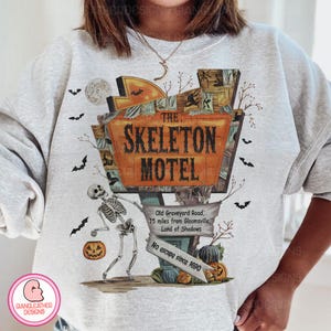 The Skeleton Motel Png, Funny Halloween PNG, Haunted Png,Trendy Halloween Png,Horror Png, Spooky Season Png, Halloween png, Skeleton