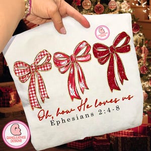 Oh How He Loves Us Png, Glitter Valentine png, John 3:16 png, Retro Valentine Png, Loved valentine png, Christian Valentine,Bible Verses png image 1