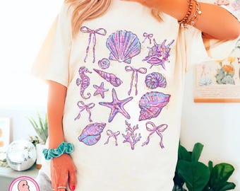 Brushstroke Coquette Seashell png, summer png, Beach Png, Coastal Png, Retro Summer Png, Summer Vibes Png, Summer Coquette Png, marine life