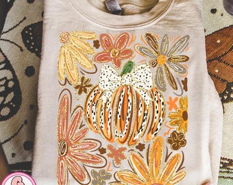 Brushstroke Pumpkin png, Fall Vibes Png, Coquete Pumpkin Png, autumn png, trendy fall png, retro fall png, Fall Sublimation, Fall Autumn Png