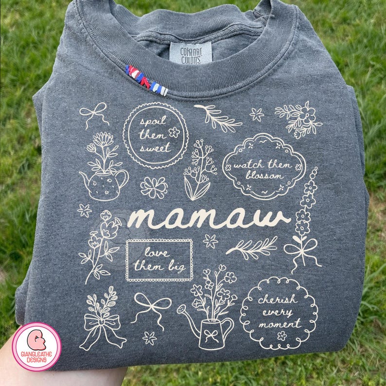 Cottagecore Floral Mamaw 8 Png Bundle, Mama Png, Retro Mama png, Floral Mama png, Grammy Mamaw, Nana, Honey, Auntie Floral Cottagecore Png image 9