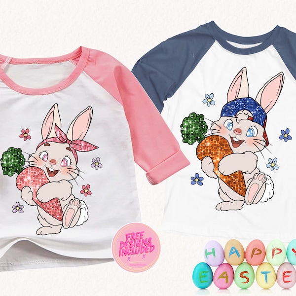 Easter bunny png ,bunny girl and boy png,faux sequin bunny png,retro bunny girl &boy png,Easter Bunny Png,faux sequin carrots png,easter png