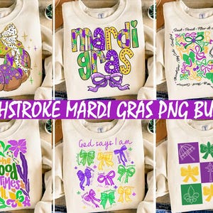 Bunte Pinselstriche Mardi Gras png bündel, Fleur De Lis png, Kokette Karneval png, Mardi Gras png, Louisiana png, Karo Mardi gras png