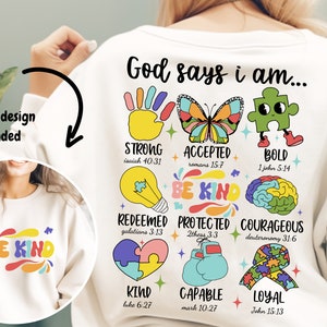 Gott sagt, ich bin Autismus png, Autismus png, Retro Autismus png, Sei freundlich png, Christian png, Autismus Doodles png, Motivation Autismus png, Jesus Autismus png, Autismus Puzzle