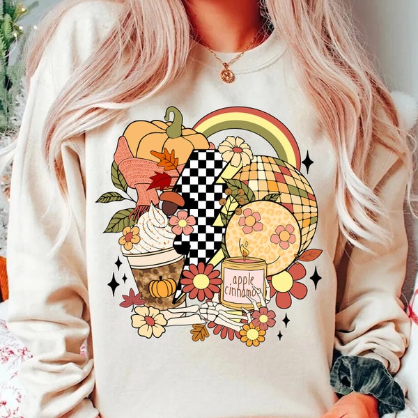 Thanksgiving vibes png sublimation design, retro pumpkin spice png, Getting Lit Candles PNG, Pumpkin Spice png, trendy thanksgiving png