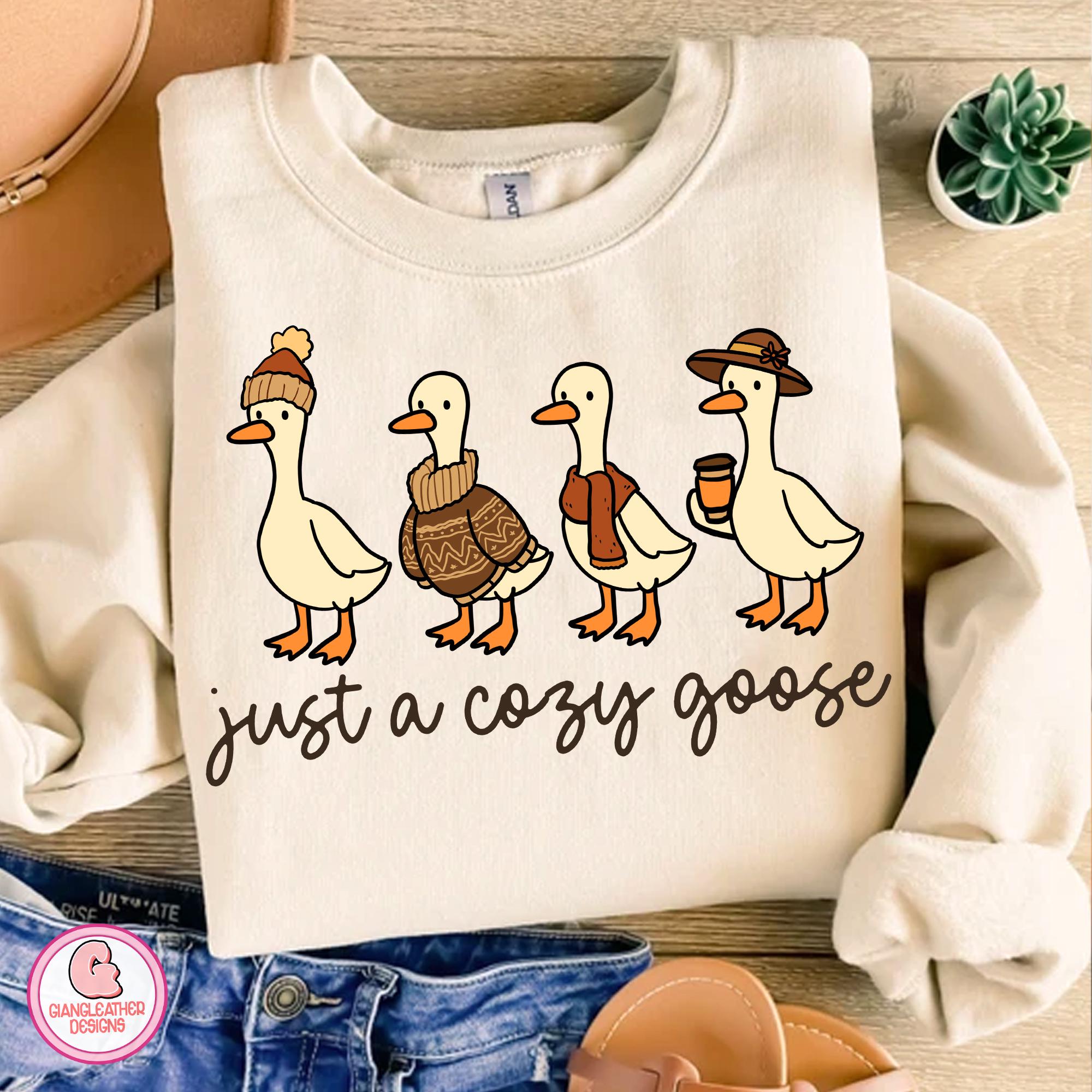 Just A Cozy Goose Png, Autumn Cozy Png, Fall Vibes Png, Pumpkin png, Coquete Png, autumn png, Goose Png, Fall Autumn Shirt, Goose Autumn
