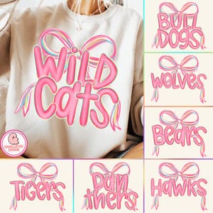 Sport preppy bundle png,sport mascot Png, Mascot eagles PNG, mascot lions png,wildcats png,Girly Mascot PNG,Preppy mascot,Brushstroke Mascot