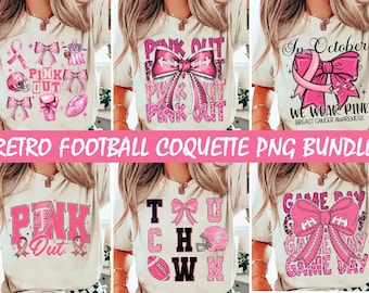 Pink Game day png bundle,coquette football bow png,Tackle cancer png,Pink out png,football png,Breast Cancer PNG,soccer png,baseball png