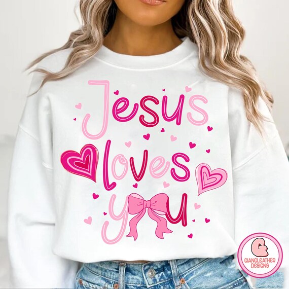 Love Like Jesus Pink Bow Long Sleeve Christian T Shirts Love Like Jesus Pink Bow Long Sleeve Christian T Shirts