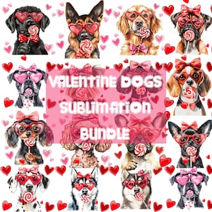 Valentine Dog bundle png, dog with heart-shaped glasses, Valentine png, dog mom png, Dog Coquette png,be my valentine, valentine mama png