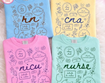 Cottagecore Floral Nurse Bundle Png, Nurse Png, Retro Nurse png, Floral Nurse png, Nurses Week PNG, Nurse Day Gift, Nurse Life PNG
