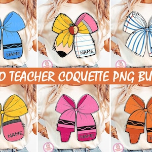 Teacher coquette bows png bundle,pencil bow png,crayon bow png, school coquette bows png,Teacher Png,teacher appreciation png,school bow png